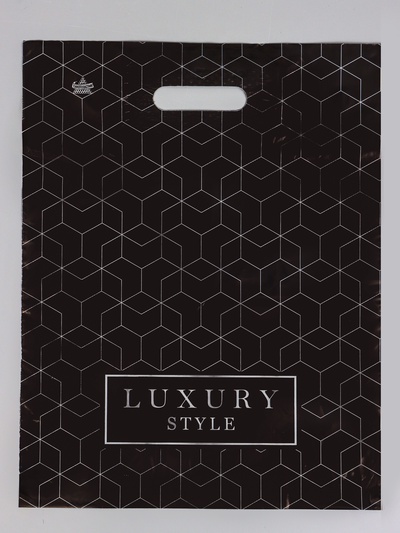 Пакет подарочный «Стиль лакшери» полиэтиленовый, с вырубной ручкой, 40×31 см 30 мкм