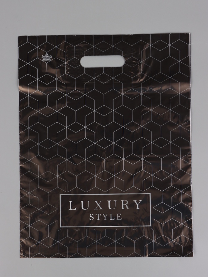 Пакет подарочный «Стиль лакшери» полиэтиленовый, с вырубной ручкой, 40×31 см 30 мкм - Фото 1