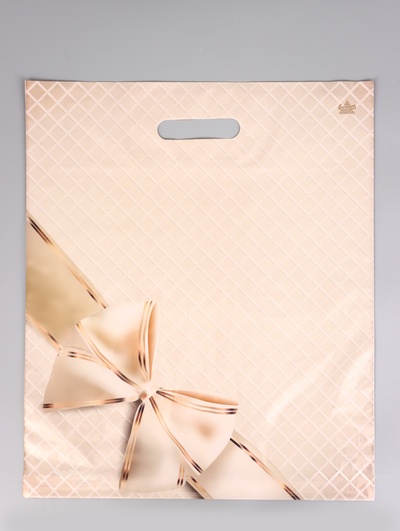Пакет подарочный «Изысканность» полиэтиленовый, с вырубной ручкой, 45×38 см 60 мкм