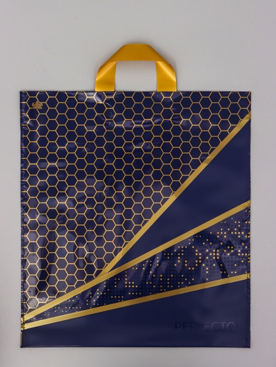 Пакет подарочный «Перфекто Соты» полиэтиленовый с петлевой ручкой, 42×46 см 95 мкм