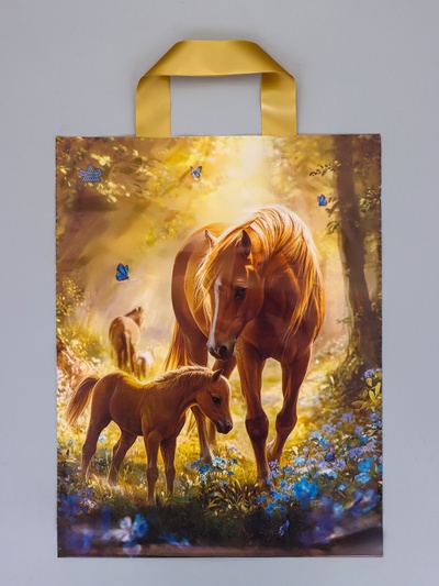 Пакет подарочный «Утро» полиэтиленовый, с петлевой ручкой, 35×28 см 55 мкм