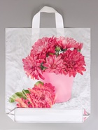 Пакет подарочный «Хризантемы» полиэтиленовый, с петлевой ручкой, 40×36 см 37 мкм  (артикул 10980892)  большой выбор товаров оптом и в розницу по низким ценам с доставкой