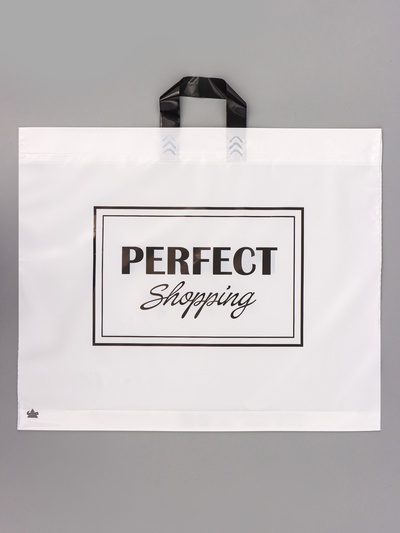 Пакет подарочный «Удачные покупки» полиэтиленовый, с петлевой ручкой, белый, 50×60 см 60 мкм