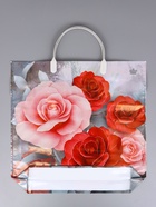 Пакет подарочный «Аромат роз» полиэтиленовый, с пластиковыми ручками, 35×36 см 85 мкм  (артикул 10980897)  большой выбор товаров оптом и в розницу по низким ценам с доставкой