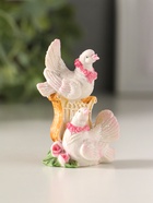 Фигурка полистоун «Голуби в розовом венке», 6×4 см  (артикул 10982398)  большой выбор товаров оптом и в розницу по низким ценам с доставкой