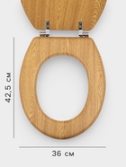Сиденье для унитаза Доляна, 45×36×5 см, натуральное дерево - Фото 2