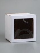 Коробка для торта, кондитерская, белая, с окном 30×30×30 см Набор 10 шт. - фото 68175330