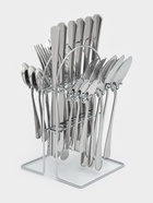 Набор столовых приборов «Водопад», 24 предмета, на подставке, нержавеющая сталь, серебристый - Фото 1
