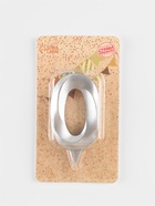 УЦЕНКА Свеча в торт "Грань", цифра "0", серебряный металлик, 6.5 см 10982434