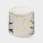 УЦЕНКА Набор банок на деревянной подставке 3 шт. «Эстет. Gold» 29.5×10×10 см, белая - Фото 6