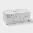 УЦЕНКА Набор банок на деревянной подставке 3 шт. «Эстет. Gold» 29.5×10×10 см, белая - Фото 8