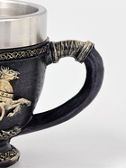 Кружка средневековая «Колесница», 300 мл,15×9.5×10.5 см, нержавеющая сталь, серебристая - Фото 3