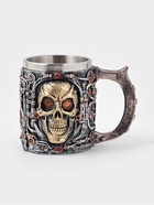 Кружка «Череп», 400 мл, 16.5×10×11 см, нержавеющая сталь, серебристая - Фото 2