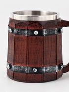 Кружка средневековая «Викинг», 400 мл, 16×10×11.5 см, нержавеющая сталь, коричневая - Фото 4