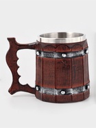 Кружка средневековая «Викинг», 400 мл, 16×10×11.5 см, нержавеющая сталь, коричневая - Фото 5