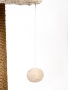 Когтеточка-столбик Petmil «Релакс», 60×35×35 см, с полкой - лежанкой и игрушкой, джут, бежевая - фото 809451371