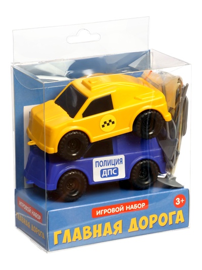 Игровой набор «Главная дорога», 2 машинки, 12 дорожных знаков