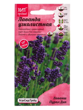 Семена цветов Лаванда узколистная Лаванш Пурпл Дип 6 шт  (артикул 10965633)  большой выбор товаров оптом и в розницу по низким ценам с доставкой