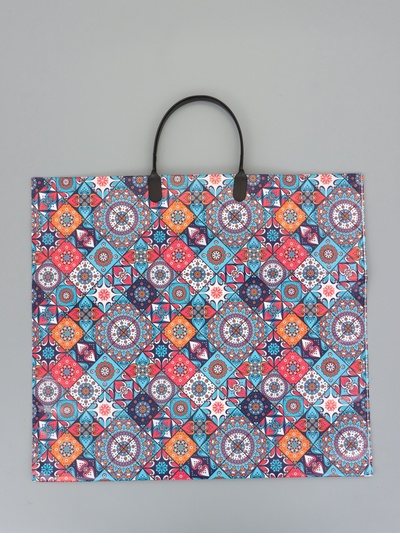 Пакет «Калейдоскоп», полиэтиленовый с пластиковой ручкой, 38×34 + 3 см, 90 мкм