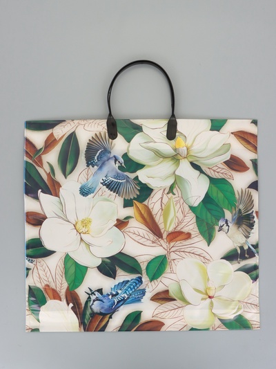 Пакет «Прятки в цветах», полиэтиленовый с пластиковой ручкой, 38×34 + 3 см, 90 мкм