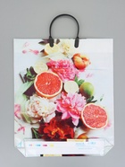 Пакет "Летний цитрус", полиэтиленовый с пластиковой ручкой, 38 х 45 + 3 см, 90 мкм - Фото 2