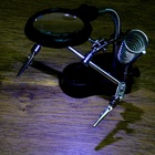 УЦЕНКА Третья рука для пайки 3.5×12х, d=65 мм, подсветка, 27×9 см - Фото 4