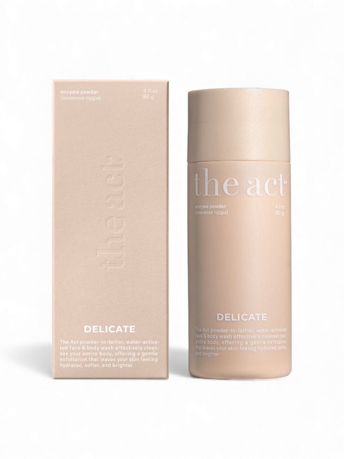Энзимная пудра для лица и тела The Act с фруктовыми энзимами, цинком и витамином С, 80 гр