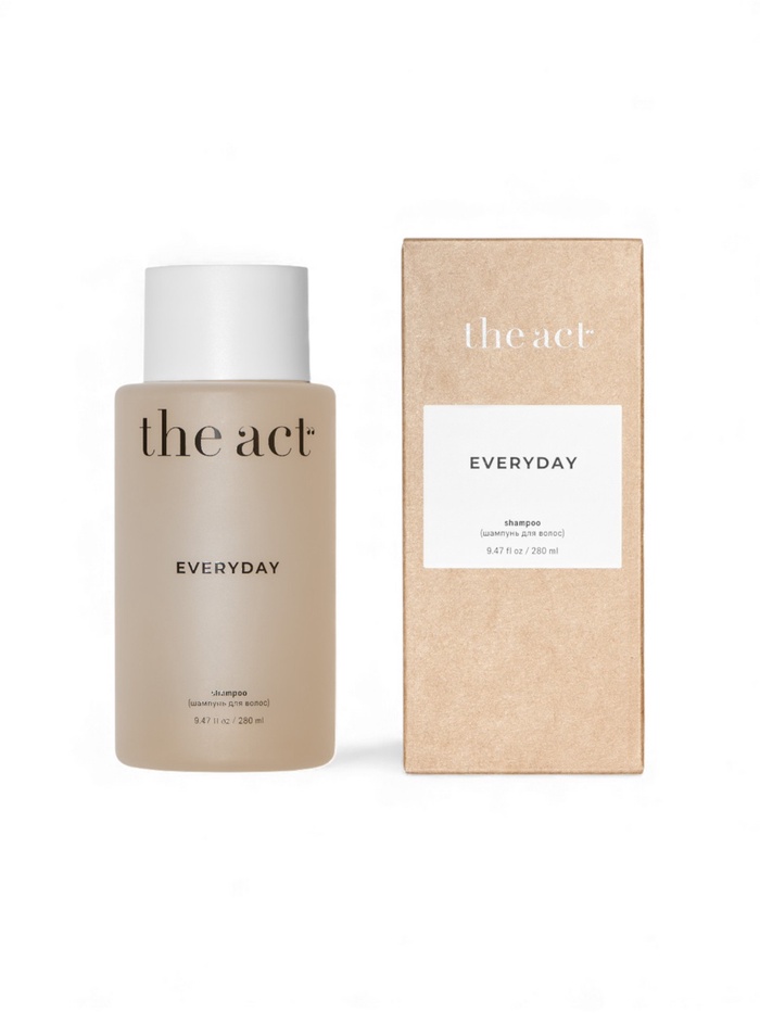 Шампунь для волос ежедневный The Act с гидролатами и растительными протеинами, 300 мл - Фото 1