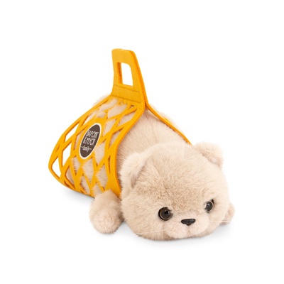 Мягкая игрушка «Кот Барсик в сумке бежевый», 56 см