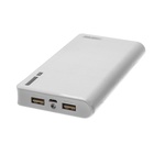 УЦЕНКА Внешний аккумулятор LuazON PB-01 (NY), 7200 мАч, 2 USB, 1/2.1 А, фонарик, белый 10982716