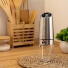 УЦЕНКА Мельница электрическая Luazon LET-004, гравитационная, металл, от батареек, серебристая 51634 - Фото 2