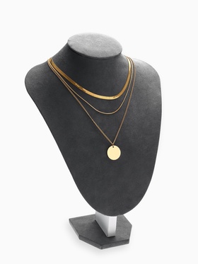 {{photo.Alt || photo.Description || 'УЦЕНКА Бюст для украшений, 20×8×29 см, h=29 см, флок, серая, графит'}}