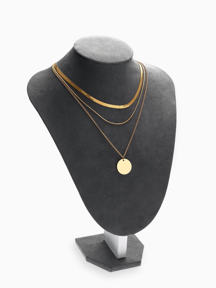 УЦЕНКА Бюст для украшений, 20×8×29 см, h=29 см, флок, серая, графит - Фото 1