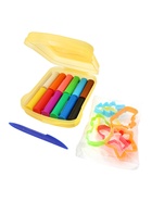 Пластилин мягкий (восковой) 12цв 180г "Кроха" в контейнере, формочки + стек - фото 120406398