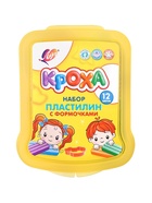 Пластилин «Кроха» мягкий (восковой), 12 цветов, 180 г, в контейнере, формочки + стек 10979983