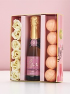 Чистое Счастье Женский набор Розовое шампанское, мыльные цветы и бурлящие шары 10898711