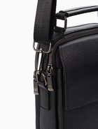 Сумка мужская, на молнии, 2 наружных кармана, с длинным ремнём, 19×8×23 см, чёрная - Фото 15