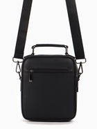 Сумка мужская, на молнии, 2 наружных кармана, с длинным ремнём, 19×8×23 см, чёрная - Фото 5