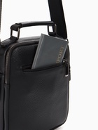 Сумка мужская, на молнии, 2 наружных кармана, с длинным ремнём, 19×8×23 см, чёрная - Фото 6