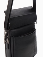 Сумка мужская, на молнии, 2 наружных кармана, с длинным ремнём, 19×8×23 см, чёрная - Фото 9