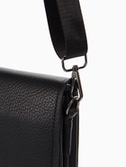 Сумка планшет мужская, на молнии, два наружных кармана, длинный ремень, 19×8×23 см, чёрная - Фото 2