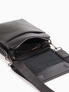 Сумка планшет мужская, на молнии, два наружных кармана, длинный ремень, 19×8×23 см, чёрная - Фото 11