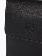 Сумка планшет мужская, на молнии, два наружных кармана, длинный ремень, 19×8×23 см, чёрная - Фото 15