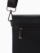 Сумка планшет мужская, на молнии, два наружных кармана, длинный ремень, 19×8×23 см, чёрная - Фото 16