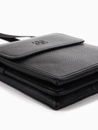 Сумка планшет мужская, на молнии, два наружных кармана, длинный ремень, 19×8×23 см, чёрная - Фото 8