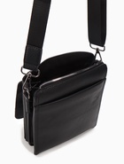 Сумка планшет мужская, на молнии, два наружных кармана, длинный ремень, 19×8×23 см, чёрная - Фото 10