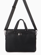 Сумка деловая, на молнии, длинный ремень, 2 наружных кармана, 39×10×28 см, чёрная - фото 809451922