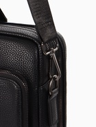 Сумка деловая, на молнии, длинный ремень, 2 наружных кармана, 39×10×28 см, чёрная - Фото 2