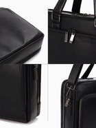 Сумка деловая, на молнии, длинный ремень, 2 наружных кармана, 39×10×28 см, чёрная 10977117