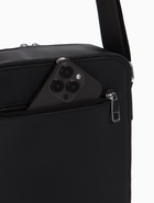 Сумка мужская, на молнии, наружный карман, длинный ремень, 20×6×24 см, чёрная - фото 68175738